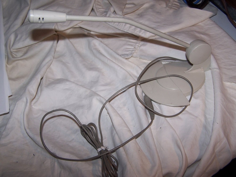 Vintage Creative Telex PC Computer Microphone Mic & Stand