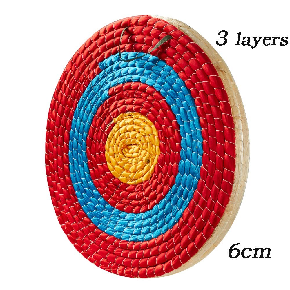 Archery Target 3 Layers 20 inch Traditional Solid Straw Archery Target 2.3 in...