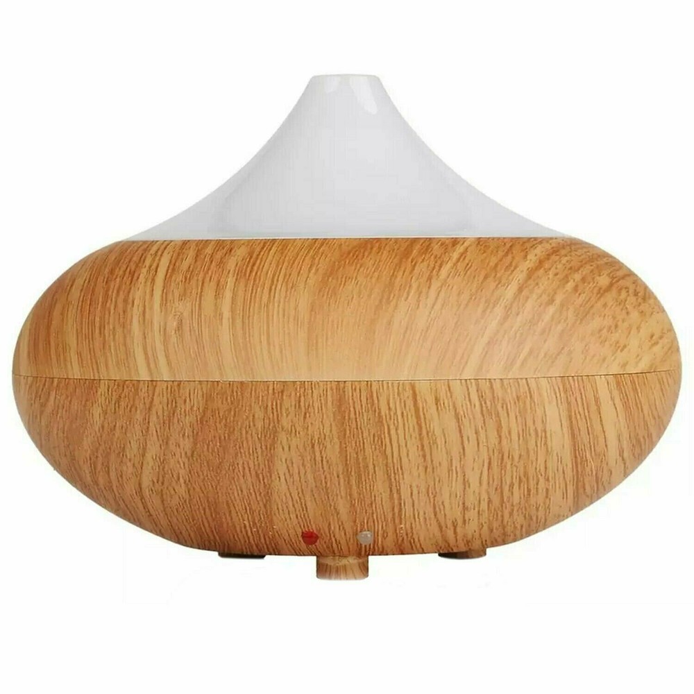 Essential Oil Aromatherapy Diffuser and Humidifier w/ Soft Light - Oak, Small