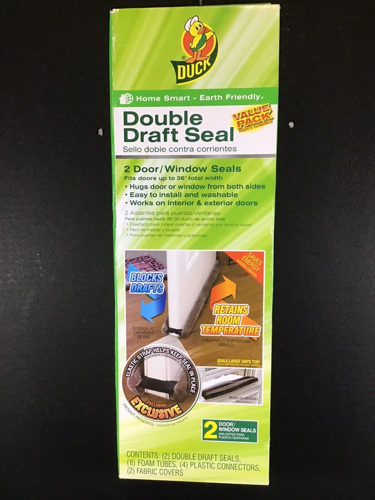Duck Brand Double Draft Seal Set for Doors and Windows NEW