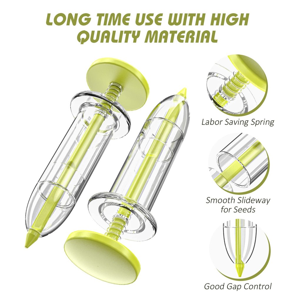 Fecsam 17 Pack Seed Planter Tool, Hand Seeder, Mini Sowing Green