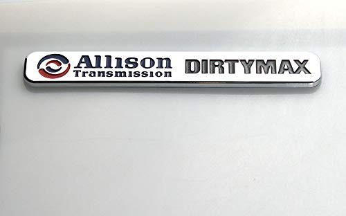 1Pcs Dirtymax Allison Transmission Emblems Badge Sticker Chrome Black