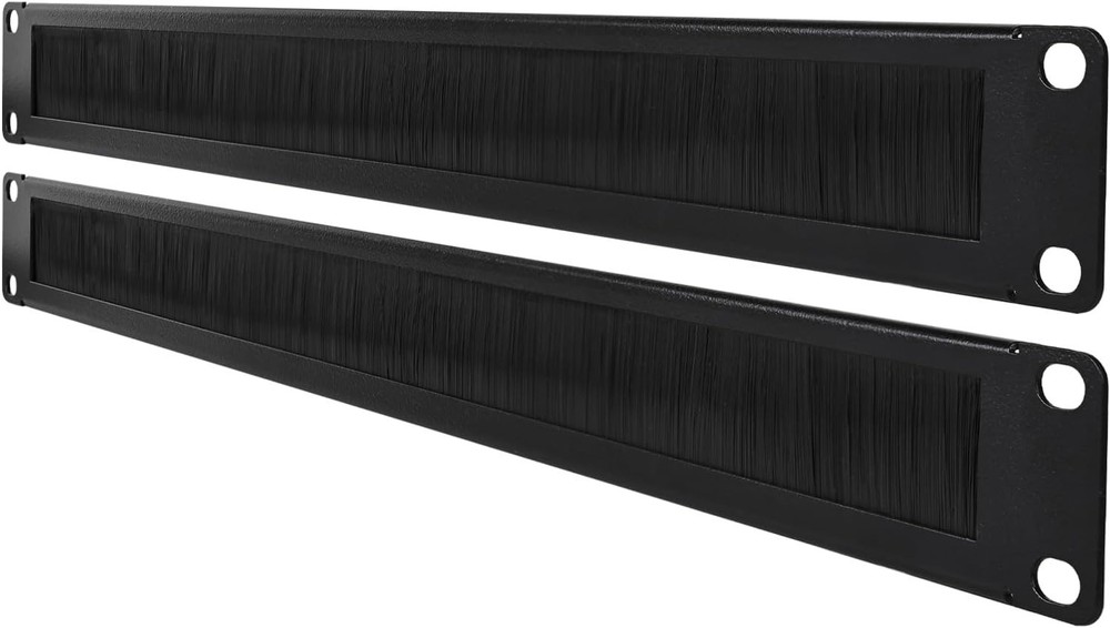 2 Pack-1U Brush Rack Mount Panel Spacer for Cable Entry for 19" Server Rack