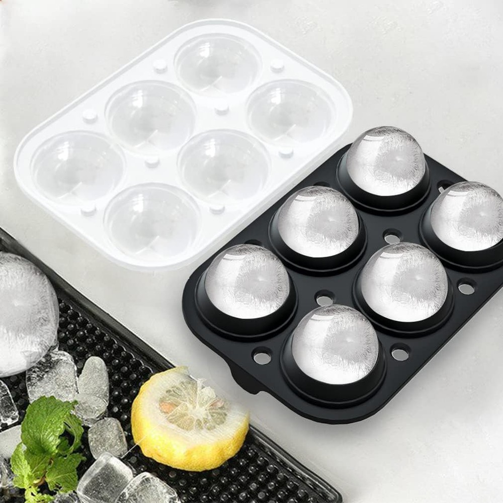 Versatile Ice Ball & Large Cube Trays - Dishwasher Safe & Durable Silicone