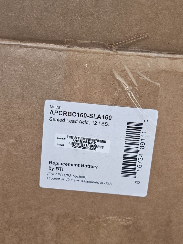 BTI Replacement UPS Battery for Select APC Models APCRBC160-SLA160