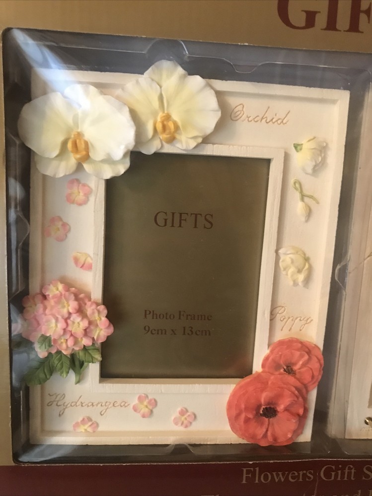Flowers gift set thermometer and frame (2 Frames) New With Box
