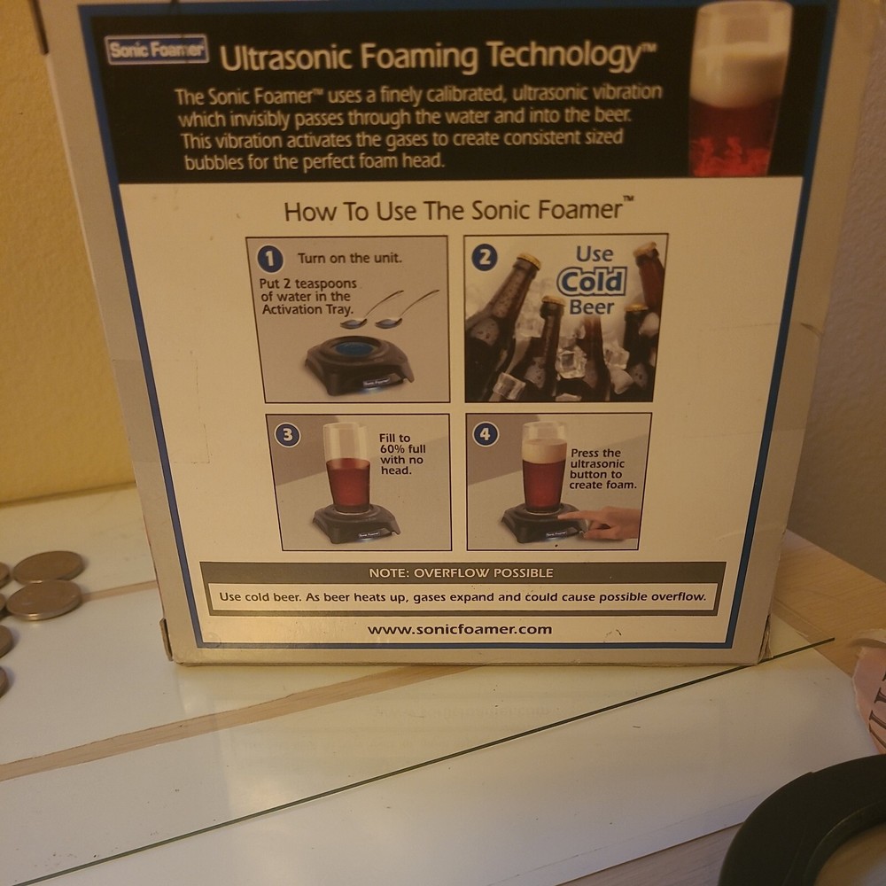 New Sonic Foamer Ultasonic Vibration Creates Beer Head