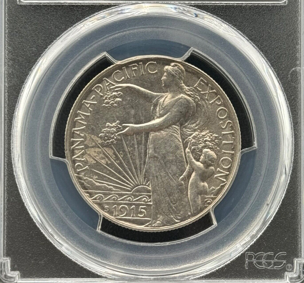 1915 S Panama-Pacific Commemorative Silver Half Dollar PCGS Almost Uncirculated