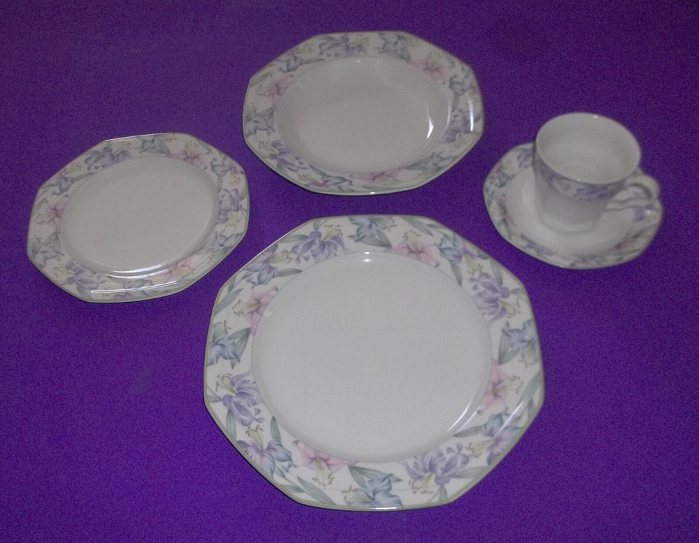 (2) Christopher Stuart Victoria 5 Pc. China Place Setting ~ Easter Mother's Day