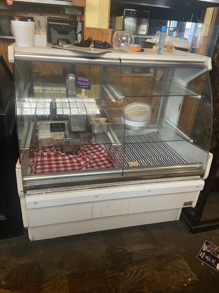 vintage bakery display case