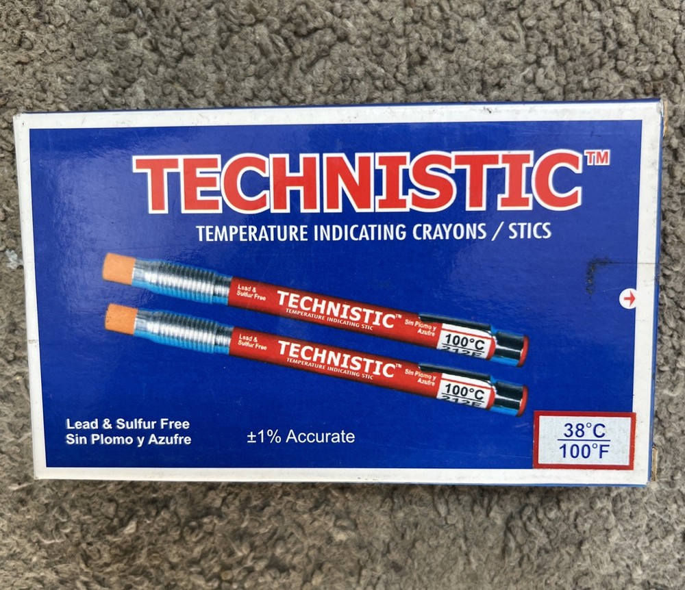 TECHNISTIC TEMPERATYRE INDICATING CRAYONS/STICS TS100 (10PK)