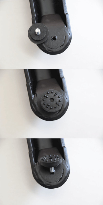 1.5"H Table Base Feet Leveler 100-Pack Black Plastic Stabilizer Wedges Leveling