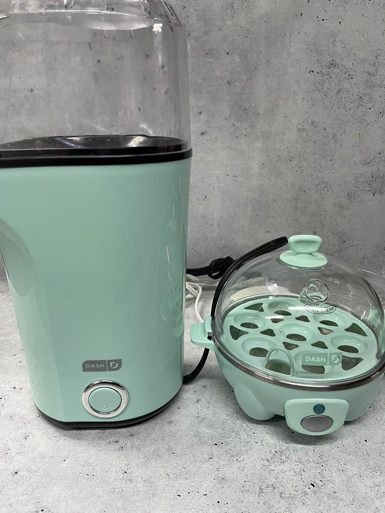 DASH Rapid Egg Cooker + Dash popcorn Maker Appliance Lot Combo!
