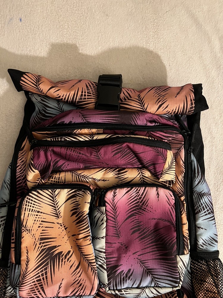 NEW Ikea Backpack Kaseberga Multicolor with Variation Multi Pocket 19.7x13.4x7"