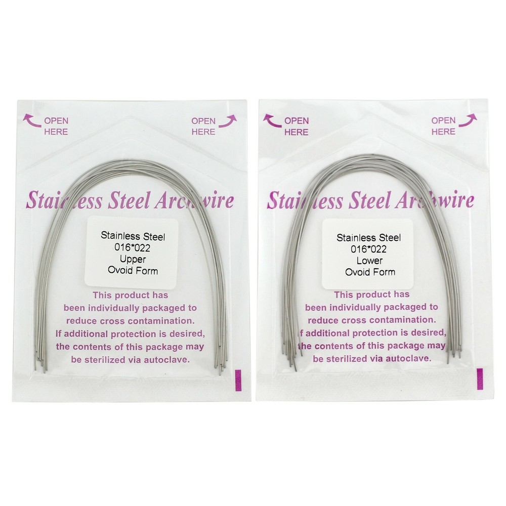 Dental Orthodontic Stainless Steel Arch Wire Round Rectangular Ovoid Upper/Lower