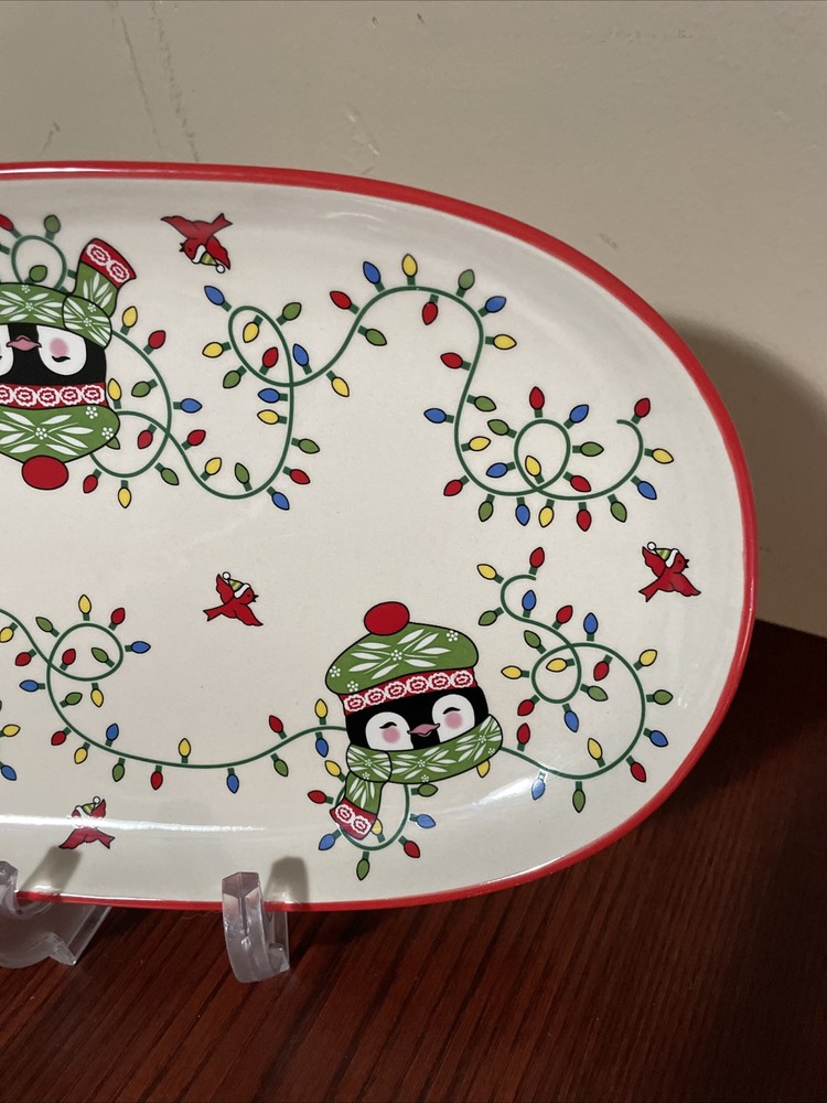 Temp-tations by Tara Winter Whimsy Penguin Platter