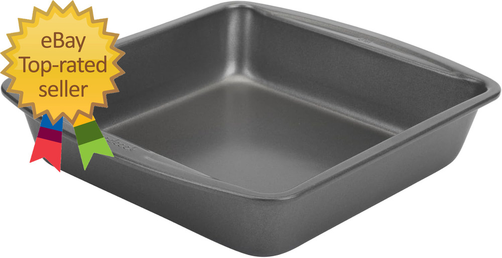 Everyday Nonstick Steel Square Pan, 8", Gray