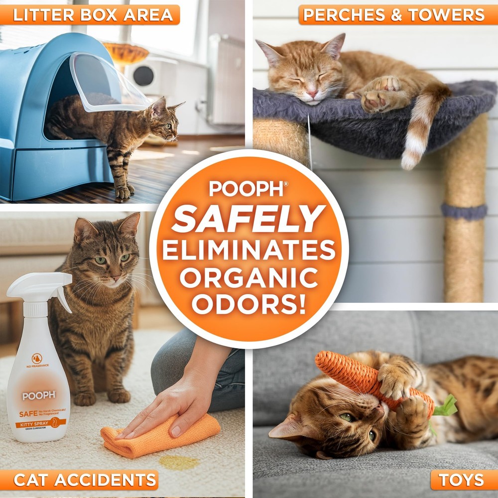 ® Kitty Odor Eliminator – 32 fl oz Bottle – Proprietary Odor-Elimination Tech...
