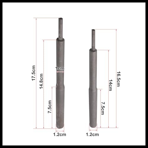 2pcs Dark Gray Universal Valve Guide Remover Grinding Stick Lapping Tool for