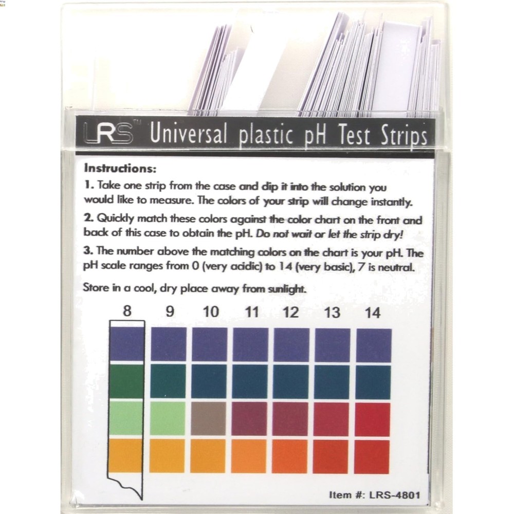 Plastic pH  Strips, Universal Application pH 0-14, 100 Strips | for Saliva, S...