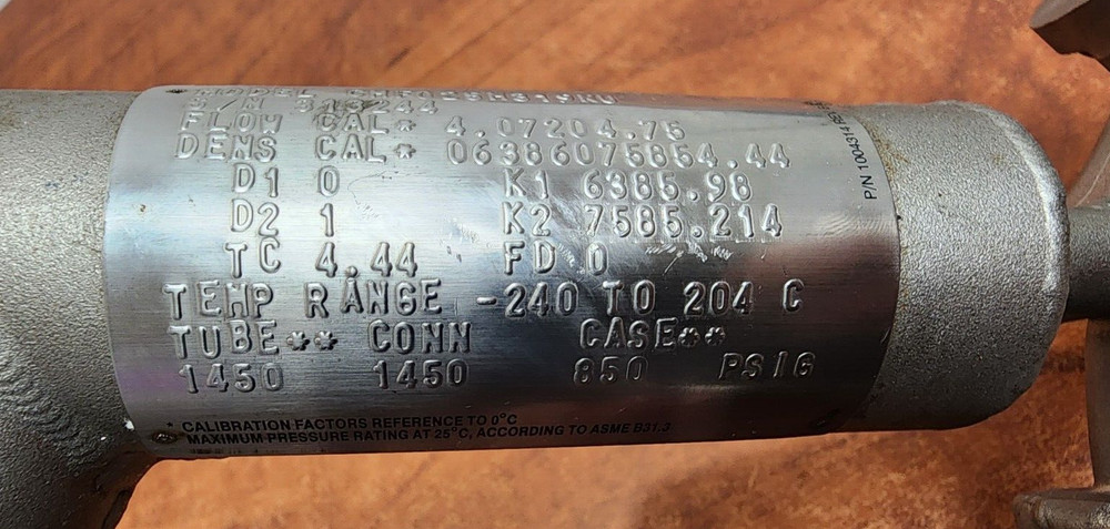 Micro Motion CMF025M319NU Mass Flow Sensor