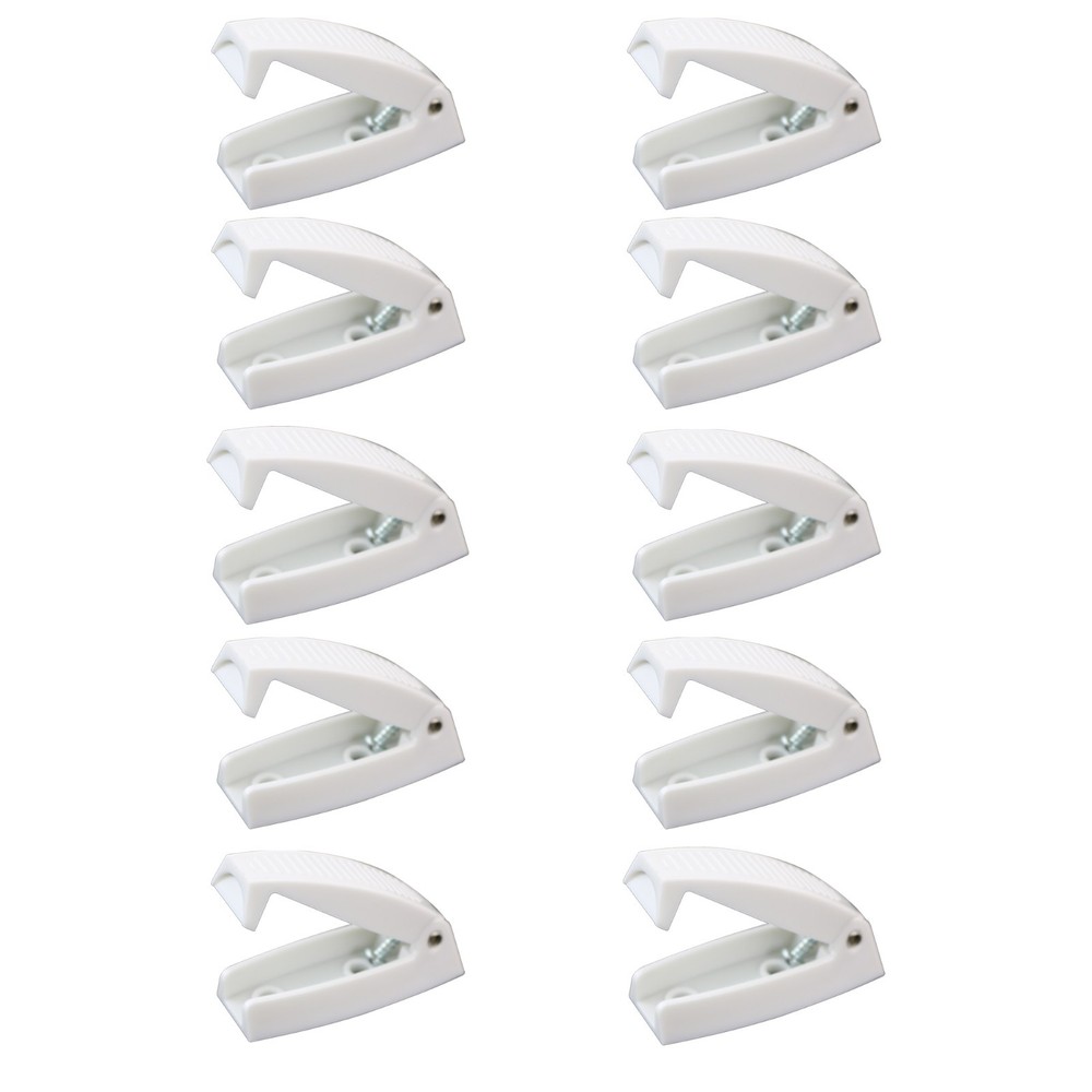 10 Pack RV Trailer White Baggage Door Catch