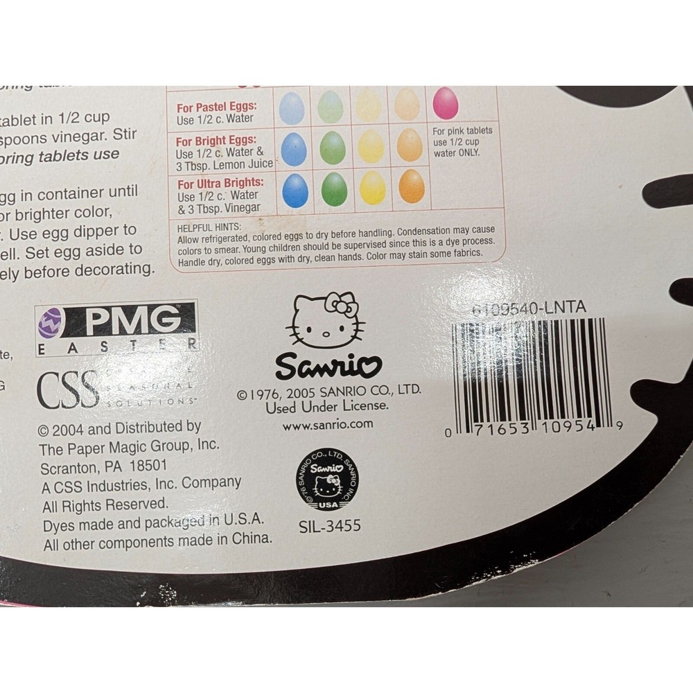 Hello Kitty Easter Egg Decorating Kit Sanrio Vintage 2004 NEW