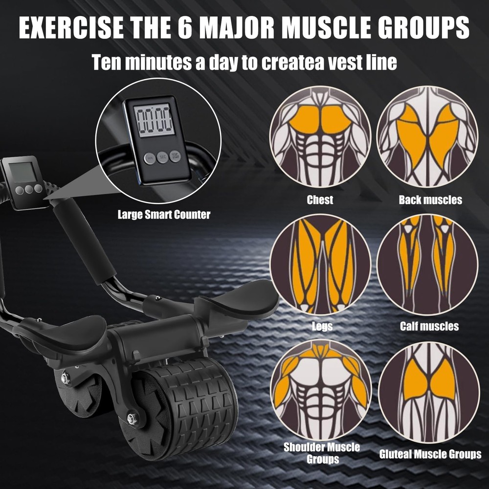 Uota Elbow Support Automatic Rebound Abdominal Wheel AB Roller Abs Workout Equip