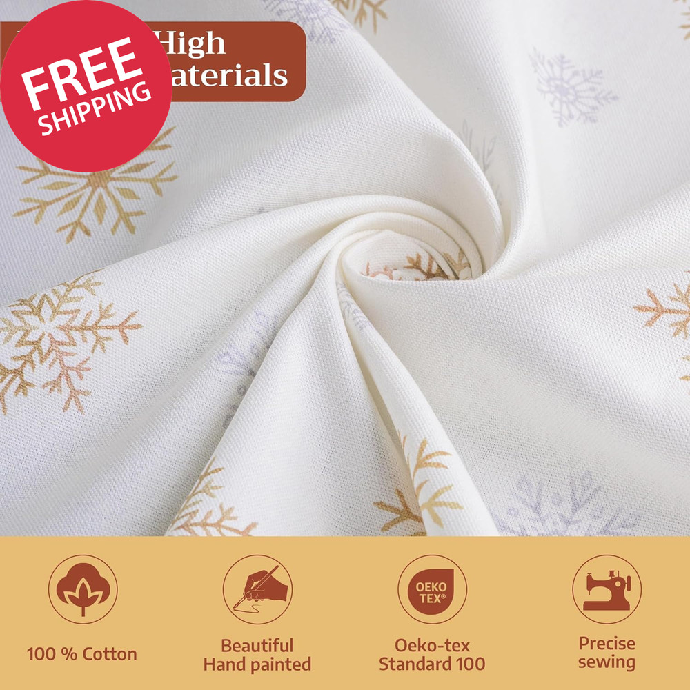 Table Cloth Rectangle Table 100% Cotton 60 X 108 Inches Fall Tablecloth Reusable