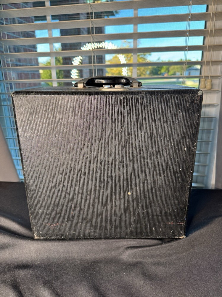 Antique UNDERWOOD Champion Typewriter Grey With Carrying Case