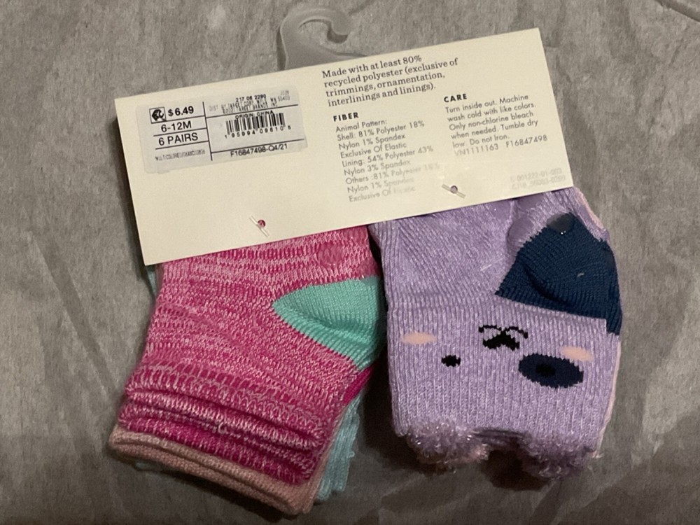 Cat&Jack low cut socks 6-12 m