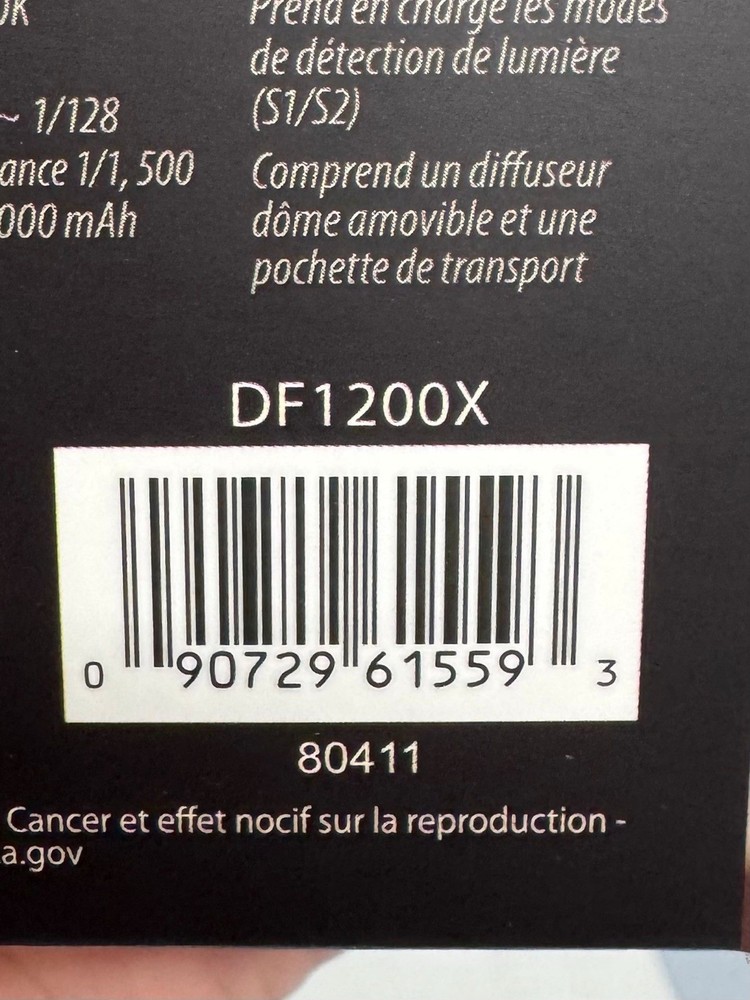 Sunpak DF1200X Mini Speedlite Flash w/ LED Panel USB-C Rechargeable