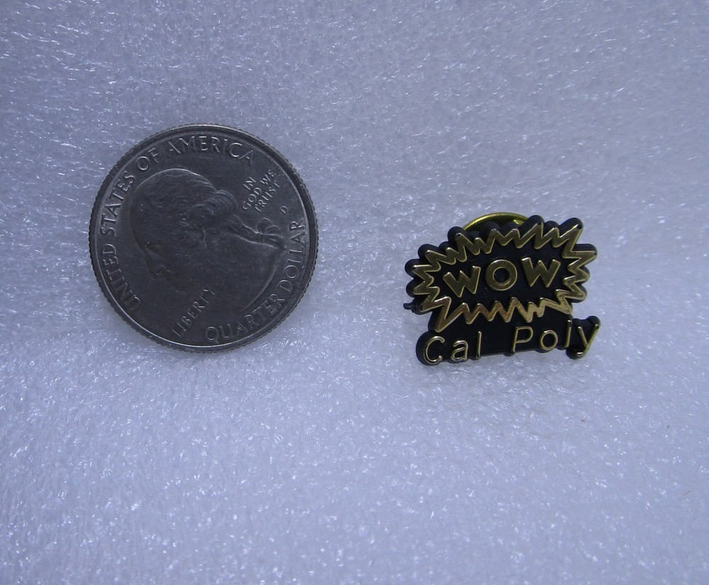 Wow Cal Poly Plastic Pin