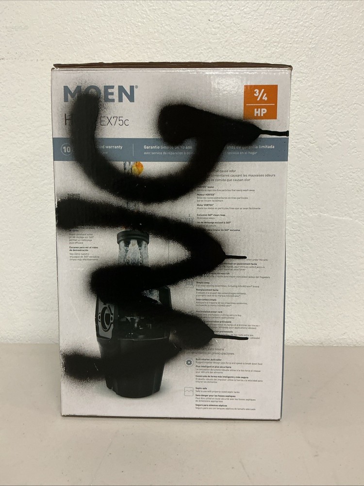 NEW MOEN Host Series 3/4-HP Continuous Feed Space Saving Garbage Disposal