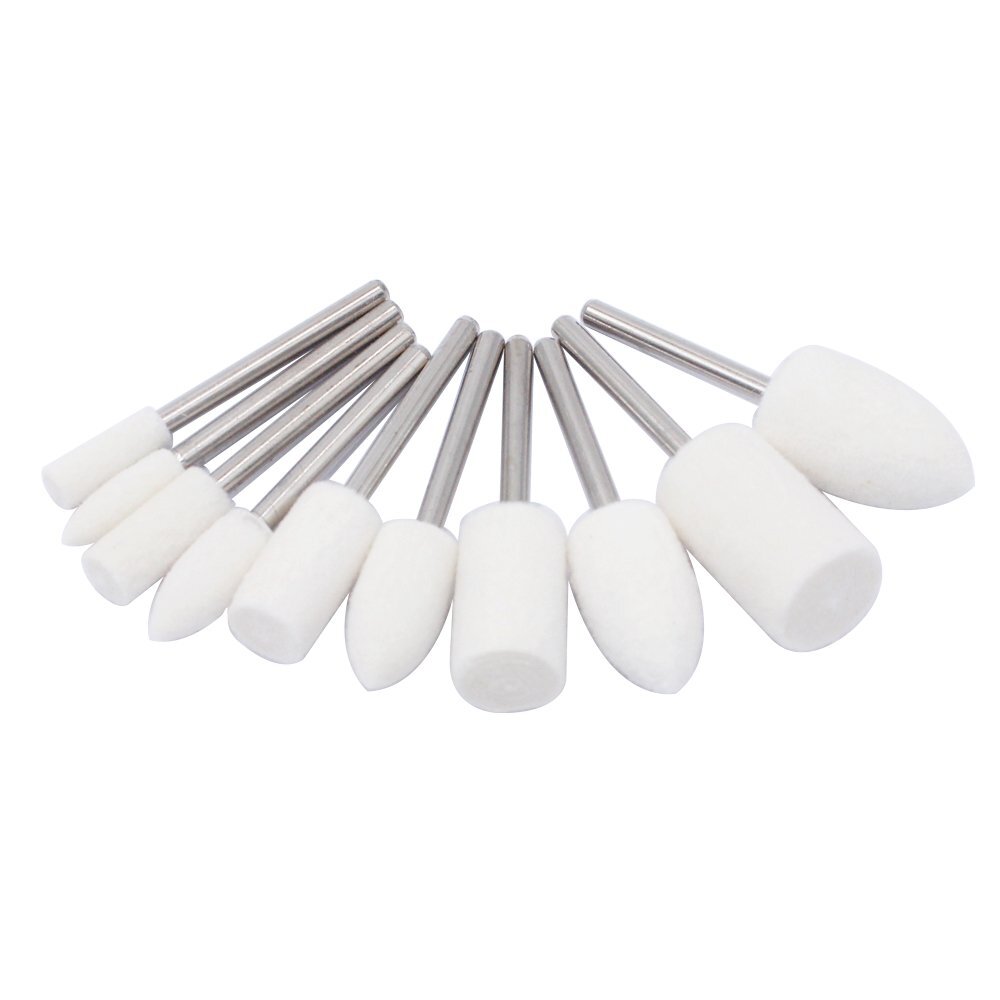 3-20mm Wool Felt Mounted Polishing Buffing Wheel Grinding Bits For Angle Grinder