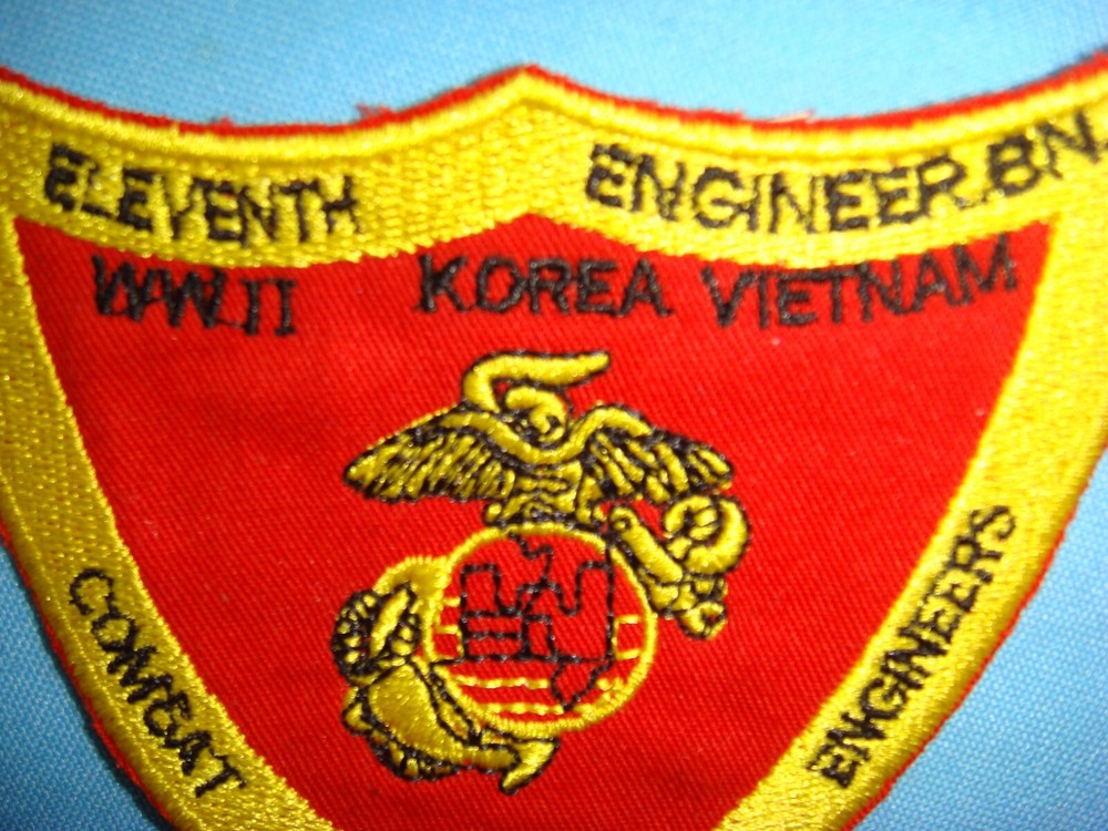 VIETNAM WAR PATCH, USMC 11th ENGINEER BATTALION FLEET MARINE FORCE
