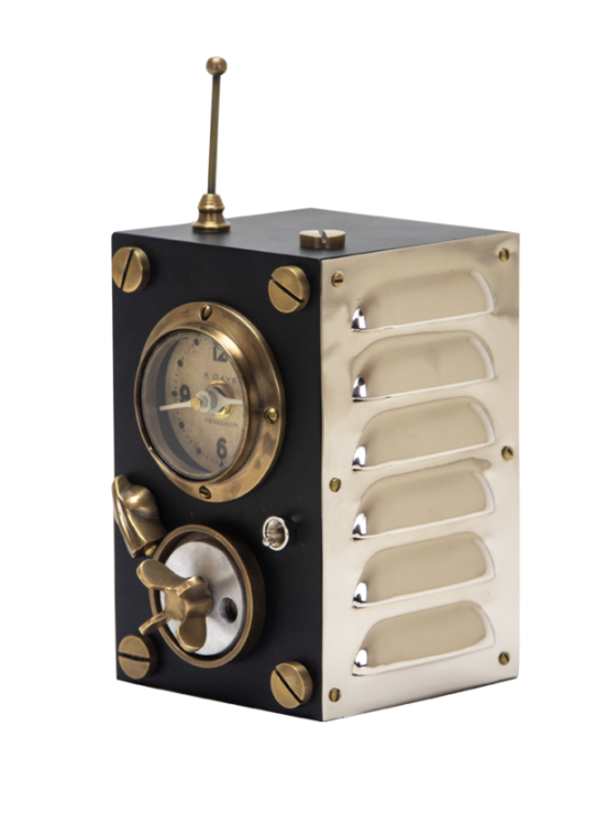 TRANSMITTER TABLE CLOCK Vintage Inspired INDUSTRIAL Pendulux SITCTRBK NEW
