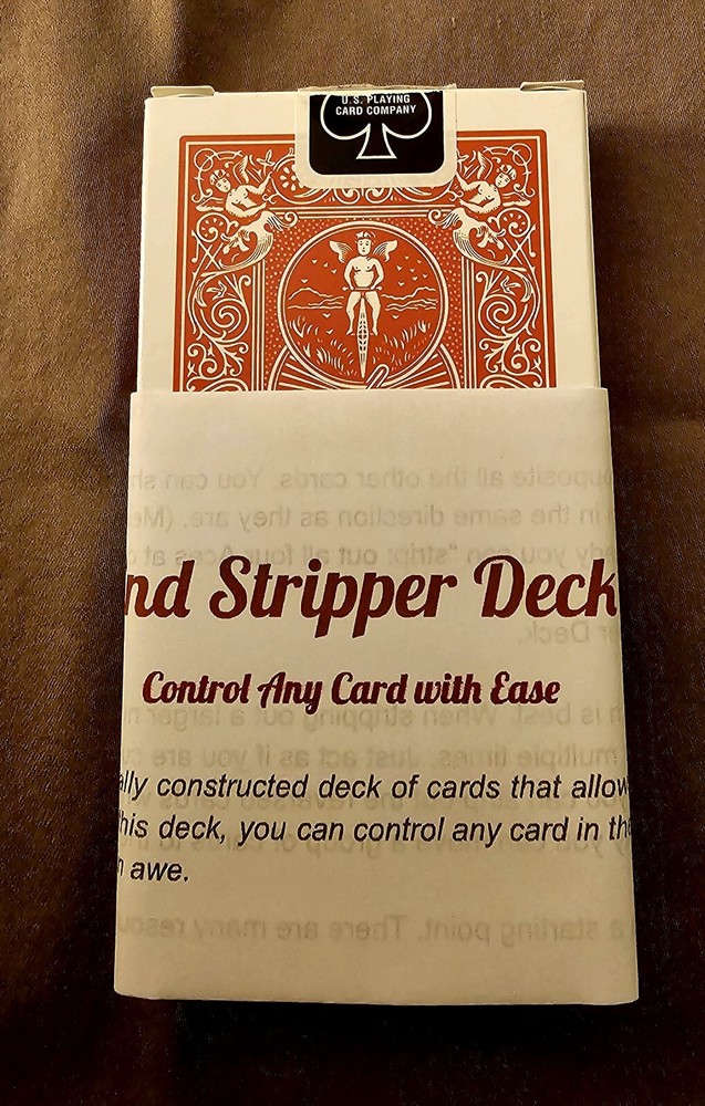 End Stripper Deck Bicycle Rider Box Red - Great Stocking Stuffer