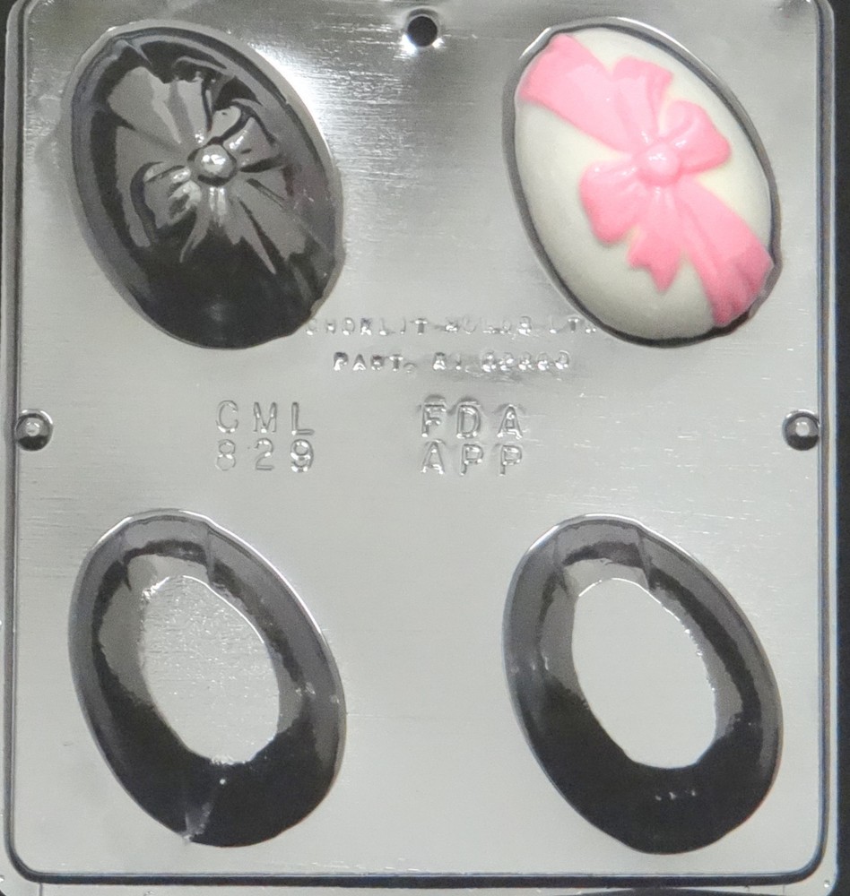 Egg with Bow Assembly Chocolate Candy Mold Easter  829 NEW