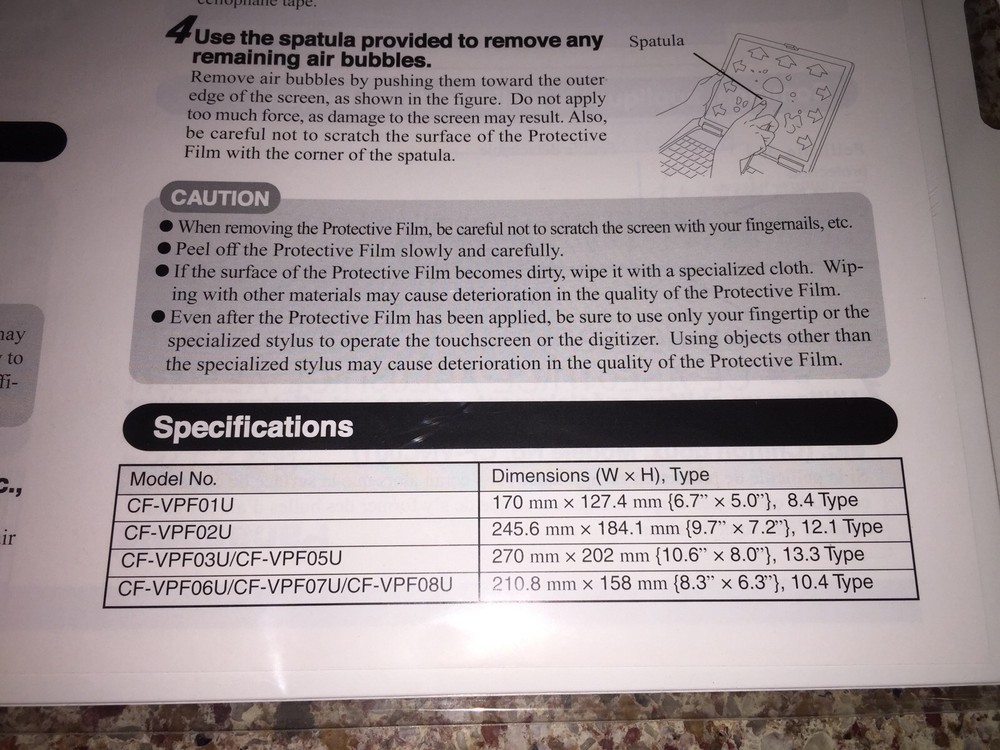 Genuine Panasonic Screen Protector 13.3" CF-30 CF-29 CF-72 CF-74 CF-52