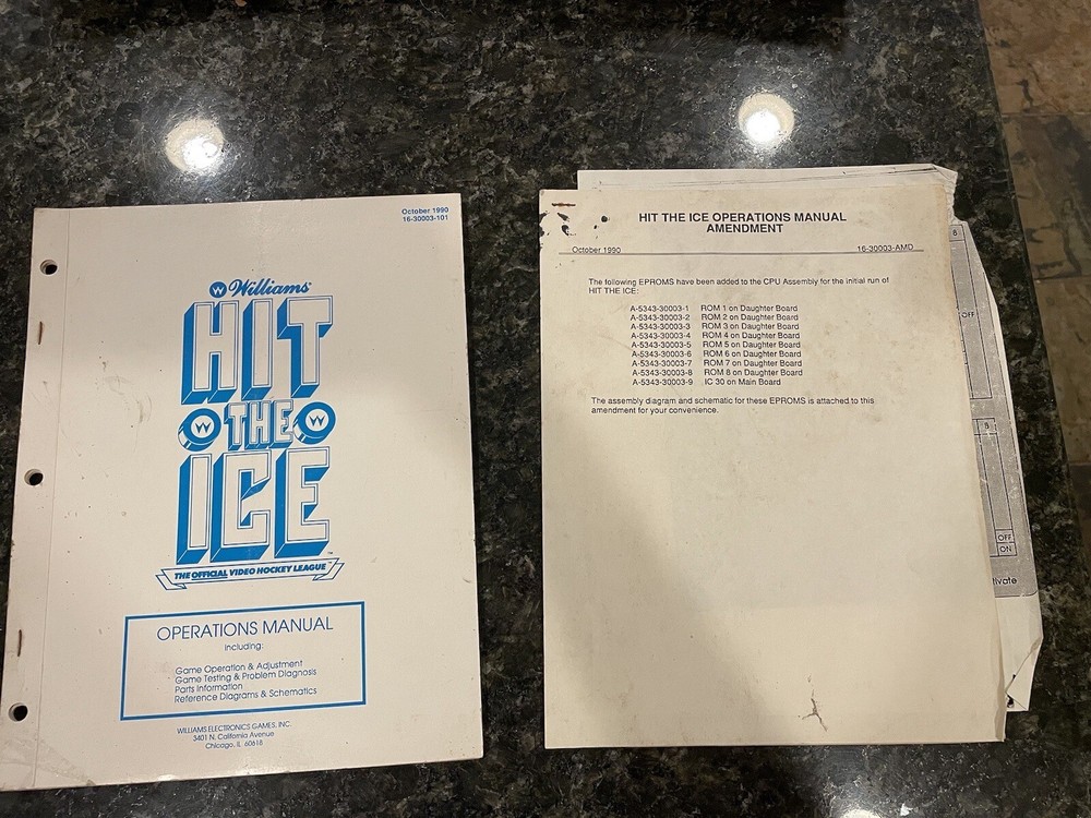 Williams Hit The Ice Arcade Manual
