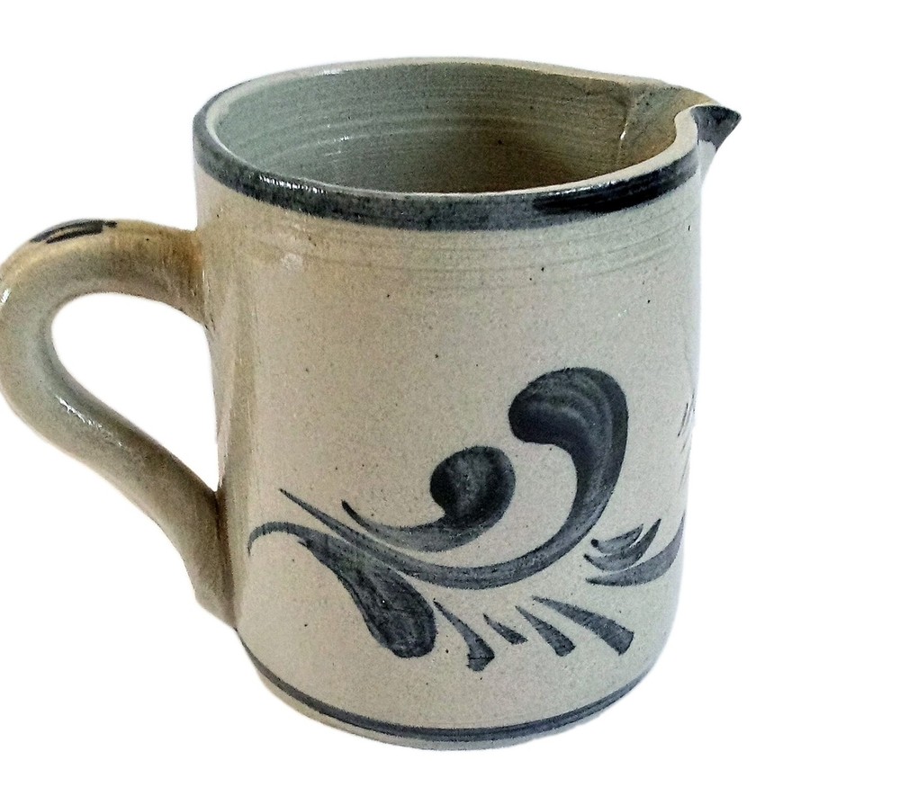 A. Ehret Alsatian Sandstone Creamer Blue Container
