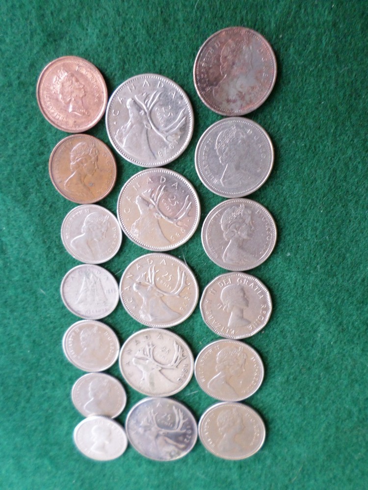 18 Canadian Coins