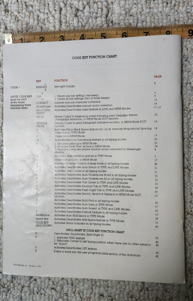 Smith Corona 1986 Word Processing Typewriter Owner's Manual XD8000