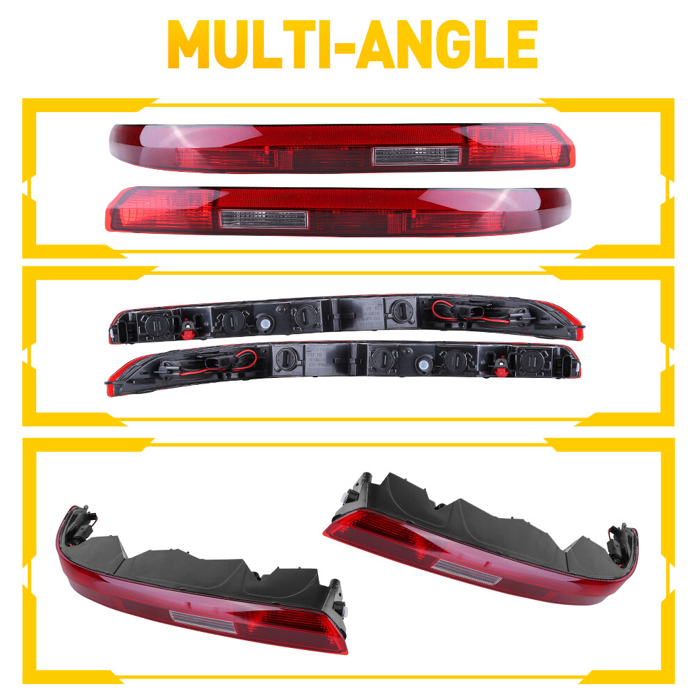 Pair Rear Bumper Stop Lamp Light Reflector For Audi Q7 2016 2017 2018 2019 2020