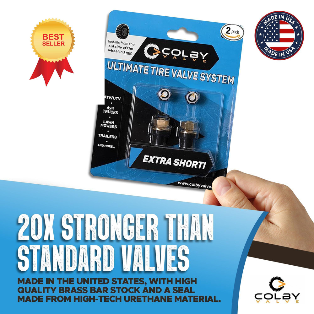 Colby Valve Ultimate Permanent Tire Stem Replacement Extra Short, Brass