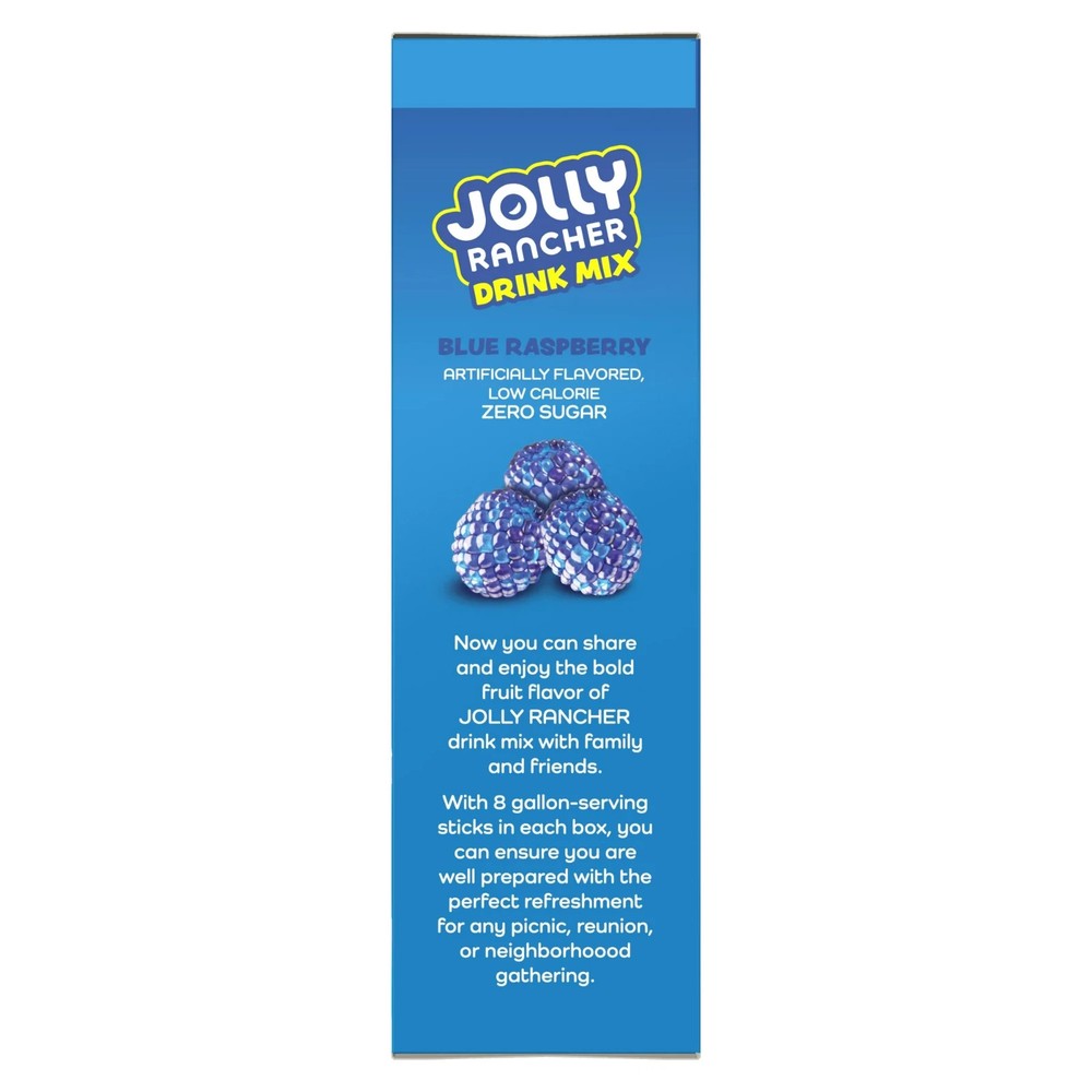 Jolly Rancher Sugar Free Blue Raspberry Powdered,8 Count Gallon Pitcher Packets