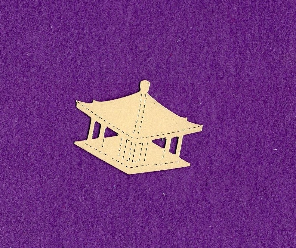 PAGODA die cuts scrapbook cards