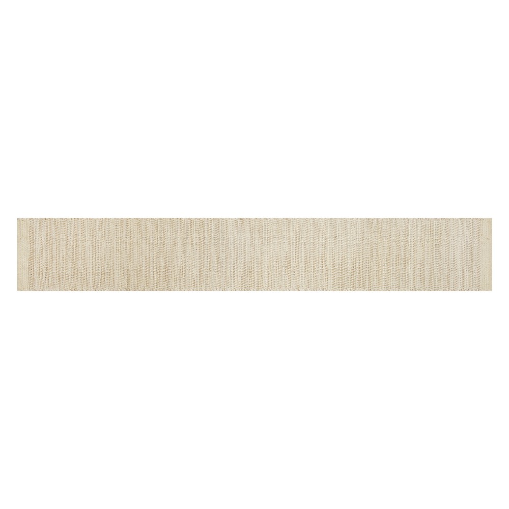 Jute Chenille Table Runner - 14 x 90" - Natural - Jute/Rayon Blend