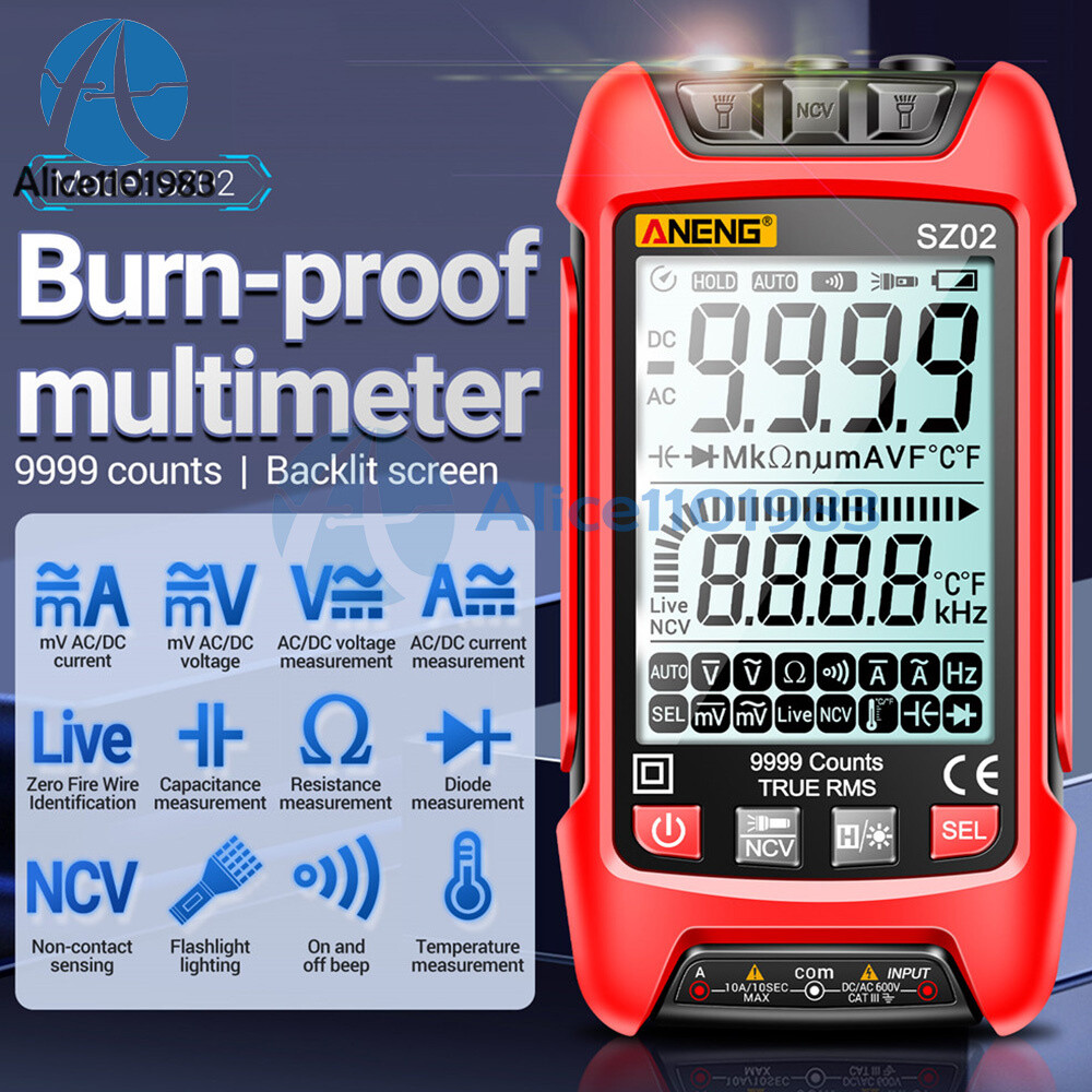 Digital Multimeter Voltmeter Resistance Capacitance Temp Transistor Tester